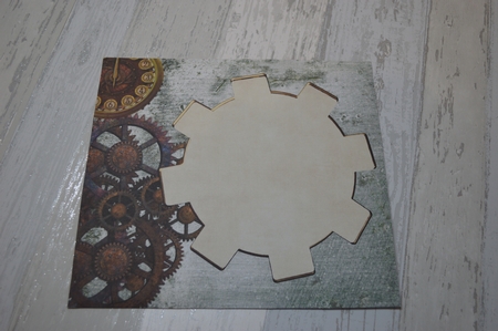 Steam Punkd - Over the Edge Tent Card & Envelope (Large) by Debbie Wilde