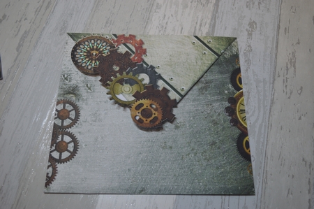 Steam Punkd - Over the Edge Tent Card & Envelope (Large) by Debbie Wilde