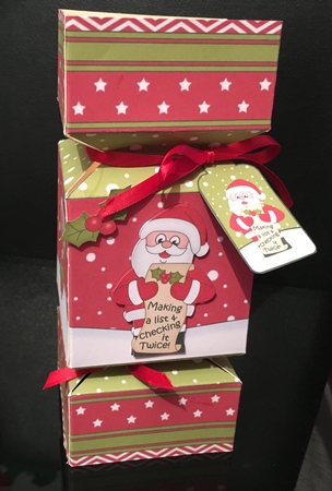 3D Large Christmas Cracker Box Mini Kit -  Santa is making a List! by Debbie Wilde