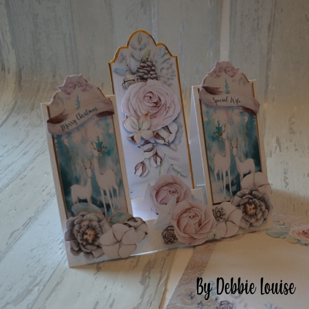 A Delicate Winter Double Sided Stepper Card by Debbie Wilde