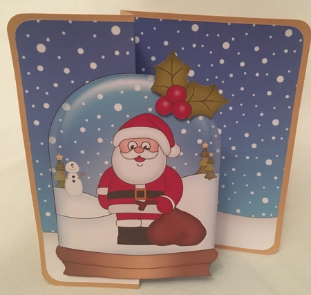 Christmas 3D Shaped No-Hole Fold Back Mini Kit - Santa has a Sack of Presents by Debbie Wilde