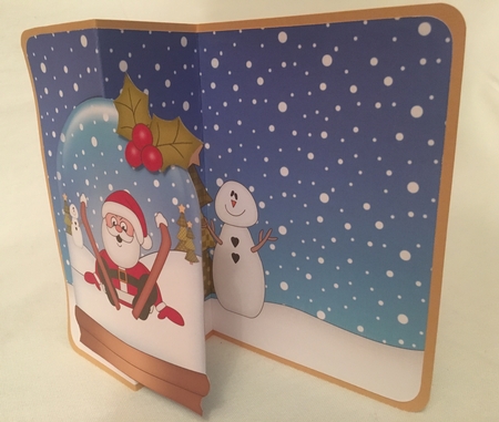 Christmas 3D Shaped No-Hole Fold Back Mini Kit - Oops Sack is Skiing! by Debbie Wilde