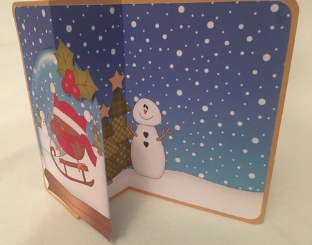 Christmas 3D Shaped No-Hole Fold Back Mini Kit - Bobbin Robin is Sledging by Debbie Wilde