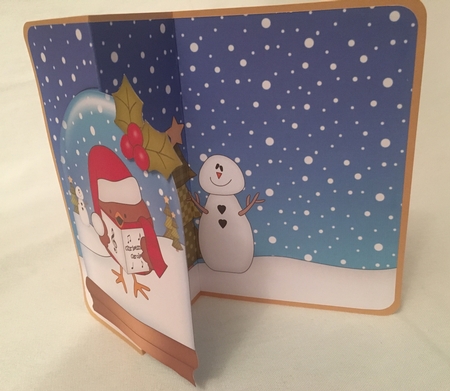 Christmas 3D Shaped No-Hole Fold Back Mini Kit - Bobbin Robin is Carol Singing by Debbie Wilde