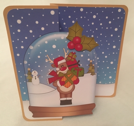 Christmas 3D Shaped No-Hole Fold Back Mini Kit - Rudolph has lots of Presents by Debbie Wilde