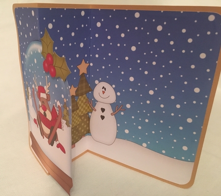 Christmas 3D Shaped No-Hole Fold Back Mini Kit - Oops Rudolph is Skiing! by Debbie Wilde