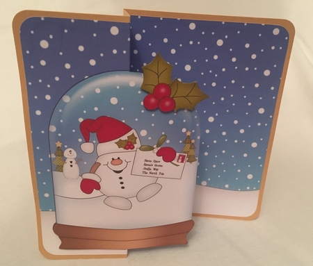 Christmas 3D Shaped No-Hole Fold Back Mini Kit - Snowball Sam has a Letter for Santa by Debbie Wilde
