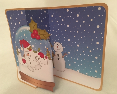 Christmas 3D Shaped No-Hole Fold Back Mini Kit - Snowball Sam has a Letter for Santa by Debbie Wilde