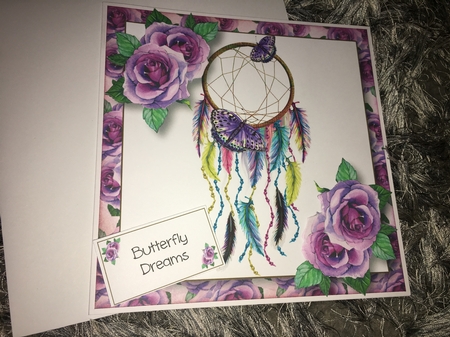 Butterfly Dreams - Purple Roses by Debbie Wilde