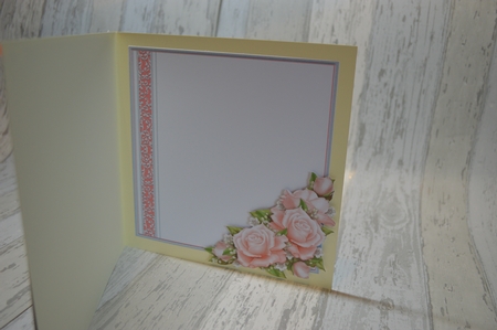 WEDDING DAY BRIDE & GROOM Coral Grey 7.5 Decoupage & Insert Kit by Debbie Wilde