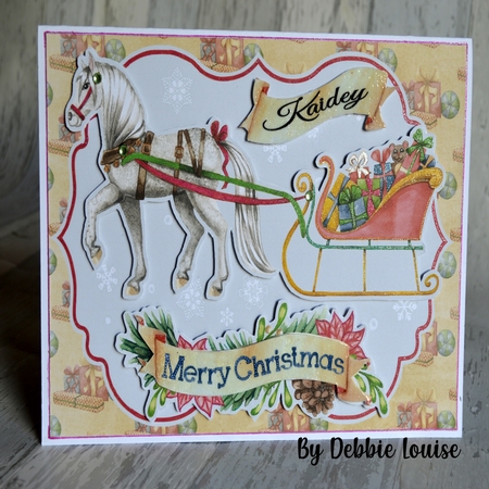 Christmas Festive Frolics Horse Drawn Carriage by Debbie Wilde