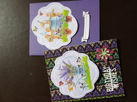 5 Lilac floral toppers by Debby Bloor