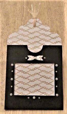 Giant Black Window Pocket Tag Card by Debby Bloor