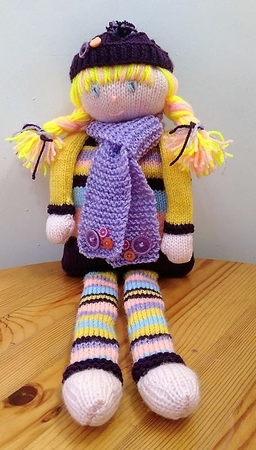 Polly Dolly Knitting Pattern by Debby Bloor