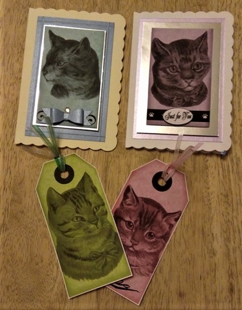 Vintage Cat Tags by Debby Bloor
