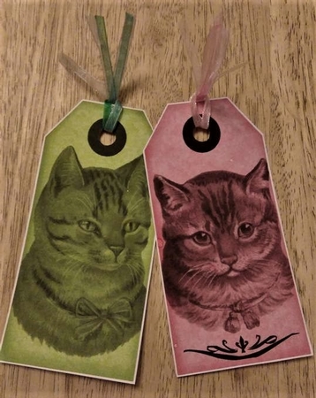 Vintage Cat Tags by Debby Bloor