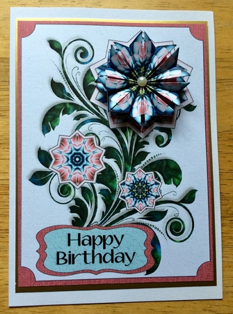 Happy Birthday Tea Bag Tile Bouquet by Debby Bloor
