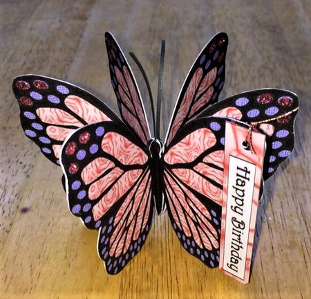 Mini 3D Butterfly (pink Pattern) Mini Kit by Debby Bloor