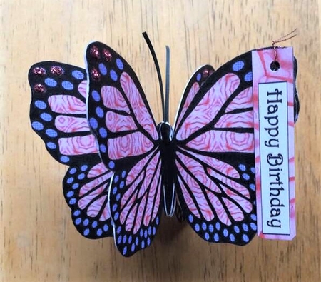 Mini 3D Butterfly (pink Pattern) Mini Kit by Debby Bloor