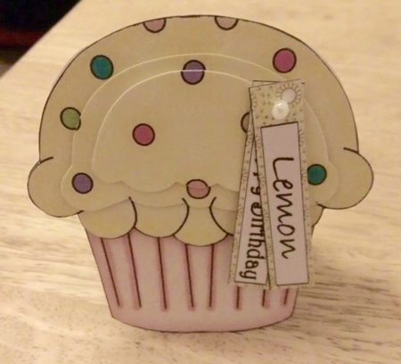 Cupcake Shaped Stacker Card - Lemon Flavour by Debby Bloor