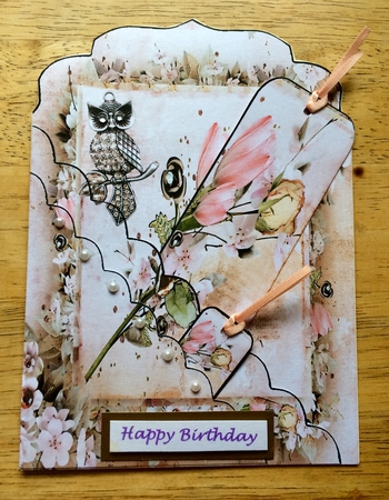Owl Shaped Bookmark Card by Debby Bloor