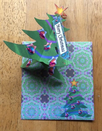 Mini 3D - Decorated Christmas Tree Gold Star 2 - Mini Kit by Debby Bloor