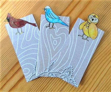Woodland Birds Magnetic Bookmarks by Debby Bloor