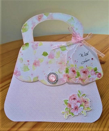 Pastel Floral Handbag Card Kit by Debby Bloor