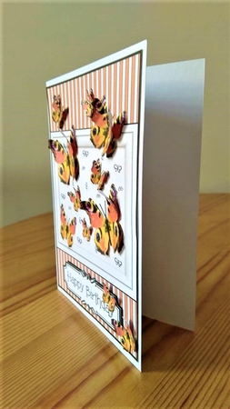 Butterfly Photo Splash Card Topper - Orange by Debby Bloor