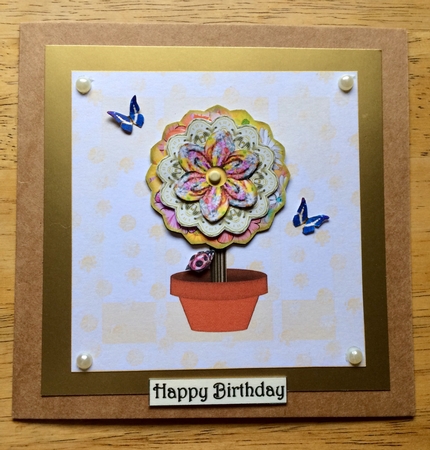 SEASONS - Spring Card Topper - Topiary Tree by Debby Bloor