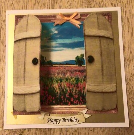 THROUGH THE GARDEN GATES WILD FLOWERS UNISEX MULTI USE GET WELL BIRTHDAY ETC 6x6 by Debby Bloor