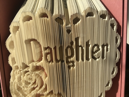 Daughter Rose Heart Book Folding Pattern by Debi Larson