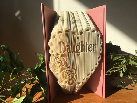 Daughter Rose Heart Book Folding Pattern by Debi Larson