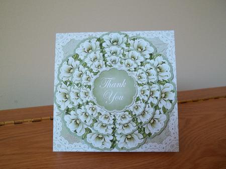 Olive Magnolia Thank You 3D Doily Card Mini Kit by Debi Larson