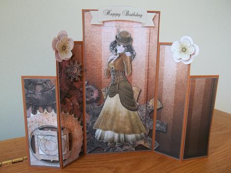 Steam Punk Beauty Beautiful Scene Theater Fold Kit by Debi Larson