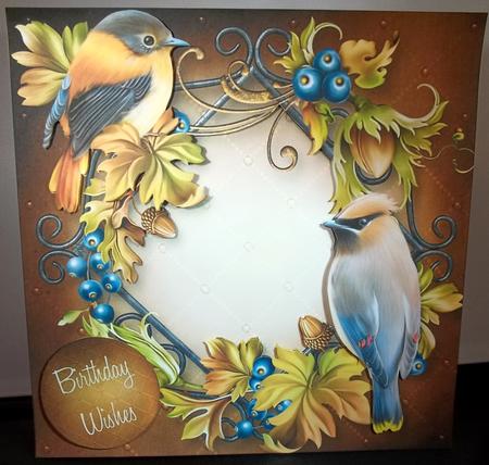 Beautiful Birds on a Wrought Iron Frame Mini Kit by Debi Larson