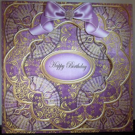 Dpurple Goldflake Let It Snow! 3D Rosette 8in Card Front Kit by Debi Larson