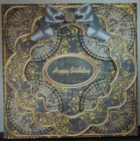 Black Goldflake Let It Snow! 3D Rosette 8in Card Front Kit by Debi Larson