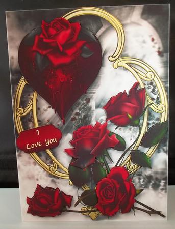 Hearts and Flowers - Gothic Dread Roses by Debi Larson