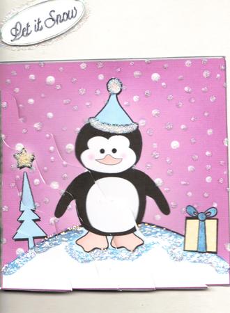 Cheeky Xmas Penguin Pyramage Sheet by Debi Post