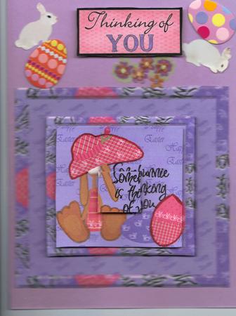 Some Bunny is Thinking of You Card Front by Debi Post
