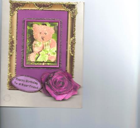 Teddy Bear Happy Birthday to a Dear Friend Dual Card Project by Debi Post
