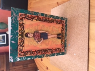 Cool Girl With Tattoos Decoupage Card Front by DEBORAH BENSLEY