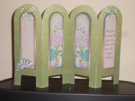 Vintage Floral 2a - Birthday - Folded Screen Card by DEBORAH BENSLEY