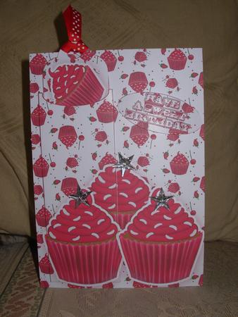 Cupcake Treat Birthday Bookmark Card by Deborah Fellows