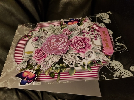 Lilac Peonys in a Bracket Mat by Deborah Horton