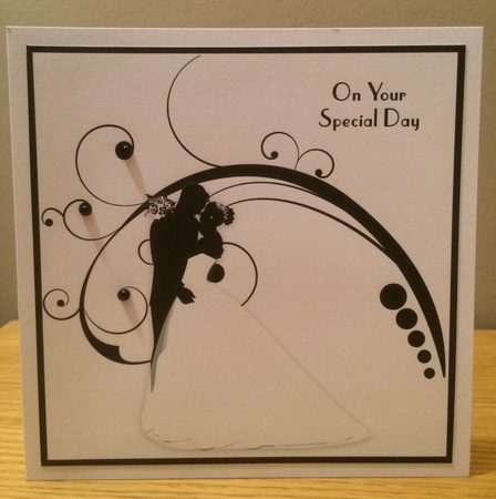 On Your Special Day 8x8 Black and White Topper by Deborah McLuckie