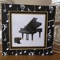 Music Notes Background - Piano by Deborah McLuckie