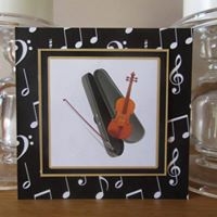 Music Notes Background - Violin by Deborah McLuckie