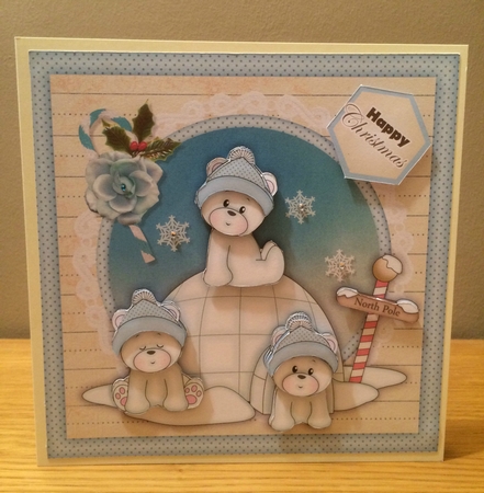 Blue Igloo Bears Mini Kit by Deborah McLuckie